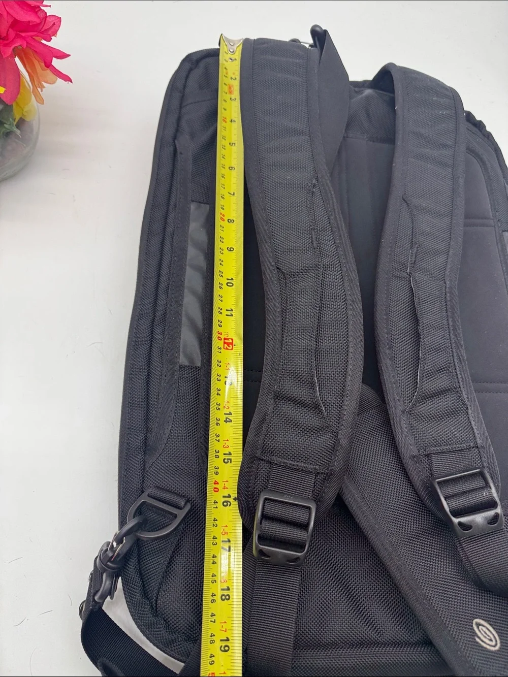 Timbuk2 Black Nylon Messenger Bag Convertible to Backpack with Adjustable Strap
